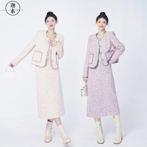 JIASU 2025春季气质时尚休闲显瘦小香风套装 S389