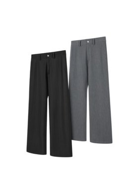 ONEER 肌理感花纱纯色垂感直筒宽松休闲抗起球春夏西裤休闲长裤男