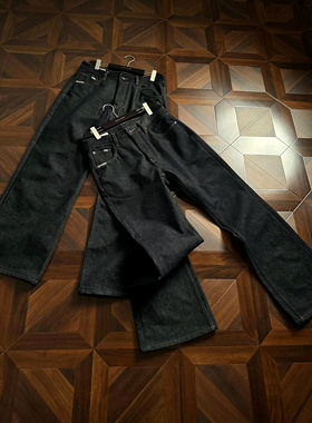 Online手缝针13.5盎司原牛A字直筒廓形固色牛仔裤差异化单品Denim