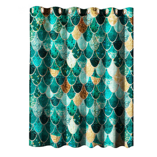 轻奢浴帘罗马孔浴室浴帘布磁性套装免打孔L防水布帘卫生间隔断挂