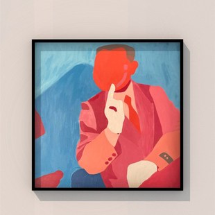 范德彪彪哥装饰画辽北狠人马大帅卧室客I厅挂画手绘油画背景墙人