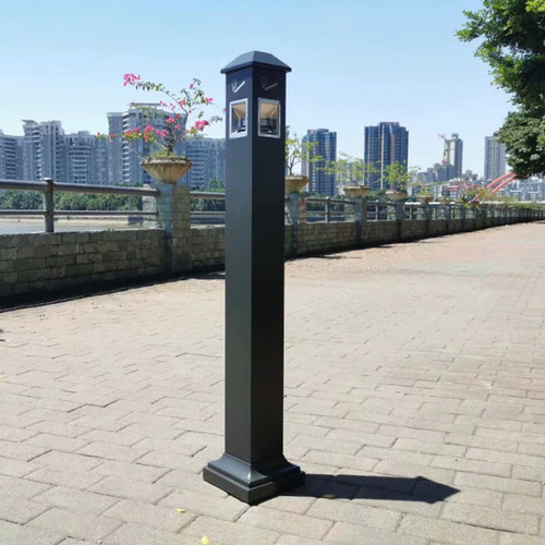 圆形立式不c锈钢烟灰柱吸烟室专用烟灰缸户外灭烟柱烟蒂垃圾收纳
