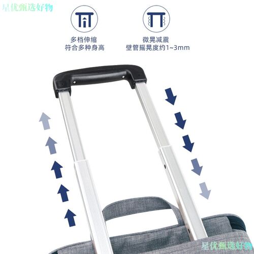 可伸缩铝合金便携折叠保鲜购x物买菜车拖车轻便拉杆保温袋小推车