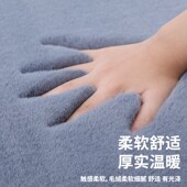 汽车坐垫冬季 保暖羊加L厚单片七方垫靠背三件 毛绒座垫套兔毛四季