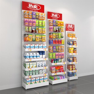 超市货架零食店挂钩款柱子展示架口香糖饮料置物架药店.端头展示