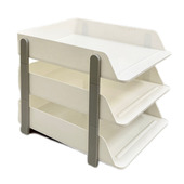 桌面文件c收纳架办公室a4纸文件夹资料收纳盒分层整理框置物架书