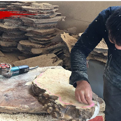 黄金樟根雕茶盘满榴花整块实木金丝楠功夫茶海家用客.厅茶台茶具