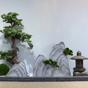 仿真玻璃a钢黄蜡石庭院泰山斧劈石园林雪浪石假山景观石太湖石摆