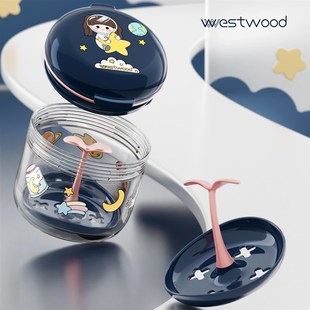 正畸保持器泡腾片浸泡盒牙套清洗假牙H收纳儿童牙齿盒子卡通储牙