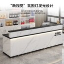 前台桌接待台吧台带转角收银台落地酒柜组合餐馆酒店商用饭店吧台