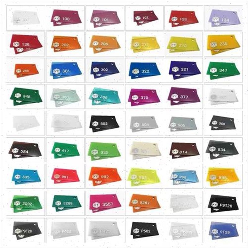 爆销彩色亚克力板厚板磨砂渐变色定制方块发光板有机玻璃装饰展品