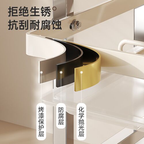 碗架沥水架双层台式碗筷碗碟收纳不E锈钢小型碗盘厨房多功能置物