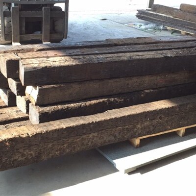 旧枕木实木防腐吊o车泵车用硬杂木设备垫木景观绿化园林