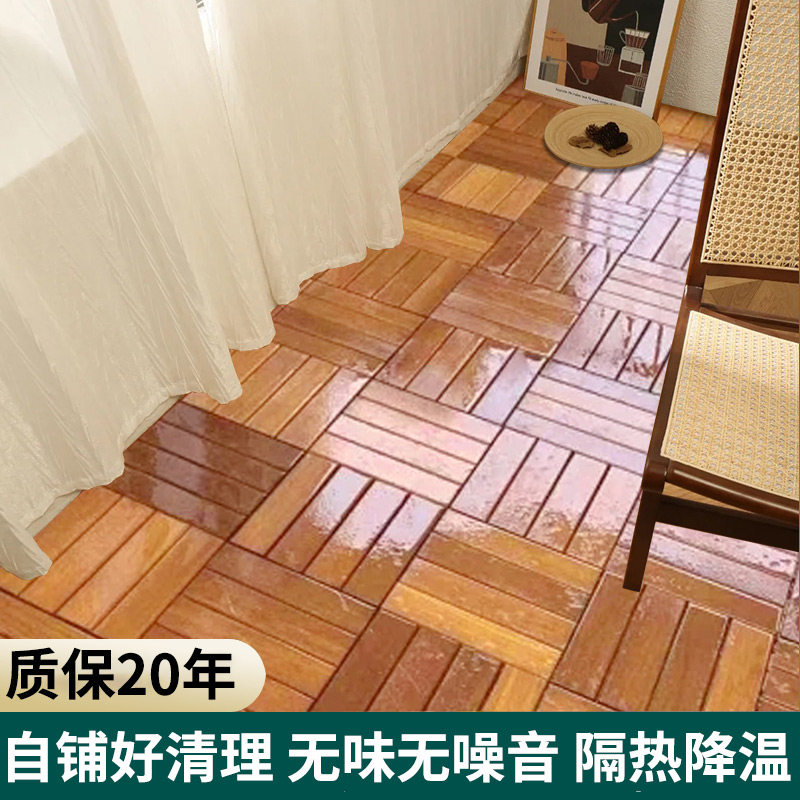 塑木地板花园阳台防n水腐自铺户外室内地面卡扣拼接别墅露隔热庭