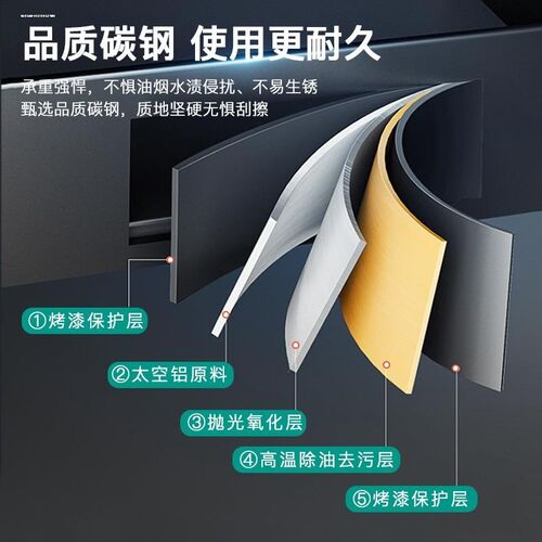 免打孔门后壁挂收纳架子多层可调节厨F房橱柜墙上调味品调料置物