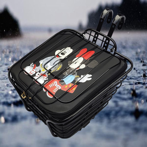 电动折叠自行车挂篮代驾锂电y车防水车篮个性制定图案防雨车篮内