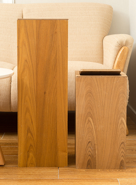 日式超大a65L木质翻盖垃圾桶酒店别墅宾馆民宿公司会所纸篓包邮