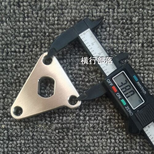 自制不锈b钢防转片电动车电摩改装手工平叉三角形不锈钢防转片