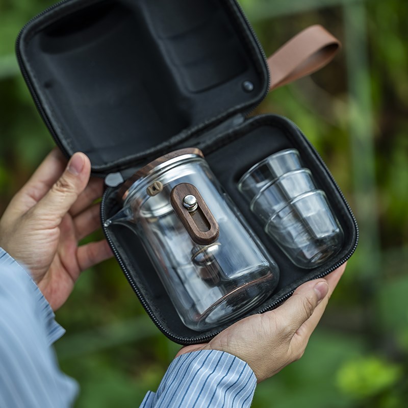 2024创意茶水分离快客杯节日送礼露G营喝茶自动泡茶壶随身旅行茶