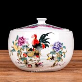 带盖陶瓷密封储物罐大号猪油罐子B装 辣椒油罐白糖米酒坛子厨房家