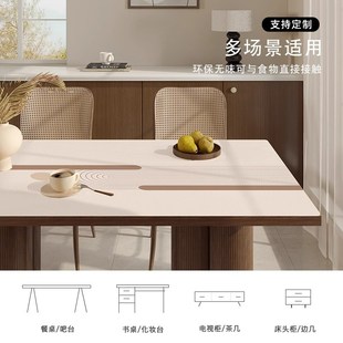 大圆角餐桌桌垫防水防p油防烫免洗防滑皮革桌布客厅茶几桌面保护