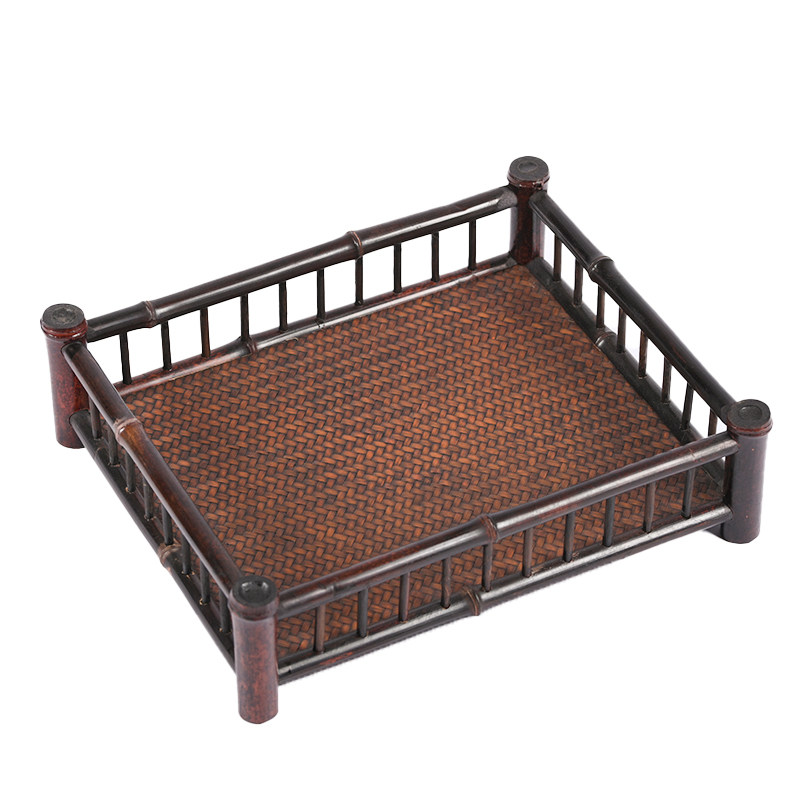 紫竹收纳盘c竹编席面茶托盘茶叶罐茶具筐茶杯架日式茶器置物展示