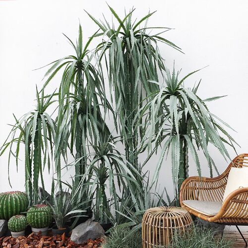 仿真绿植室内落地装饰剑麻盆栽假植物轻奢沙生植T物龙舌兰大型盆