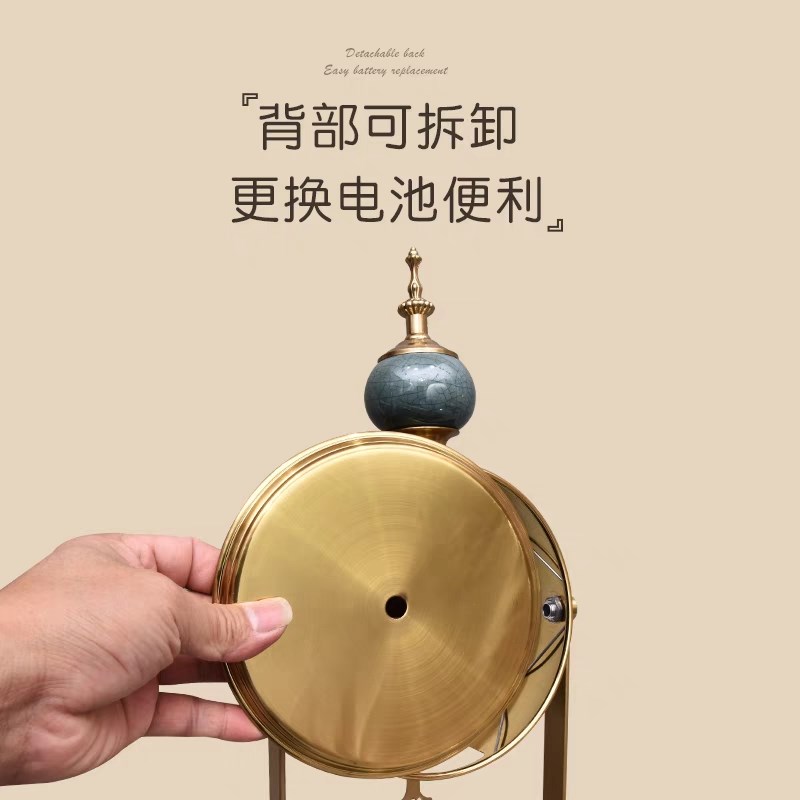 高档轻奢座钟桌面台钟客厅摇摆钟表欧式摆件创R意大号静音台式时