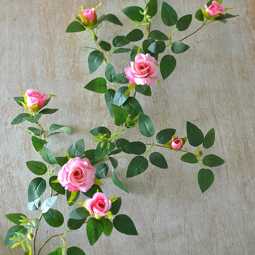 仿真假花藤条装饰玫瑰花藤蔓客厅室内阳台空调管S道遮挡植物吊顶
