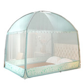 加高新款 蒙古包蚊帐全底家用2.0x2.2F纹账大床1.8m米有底防摔儿童