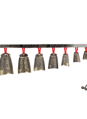 中式合金演奏乐器仿古双层编钟模型摆件工艺V品婚庆影视道具