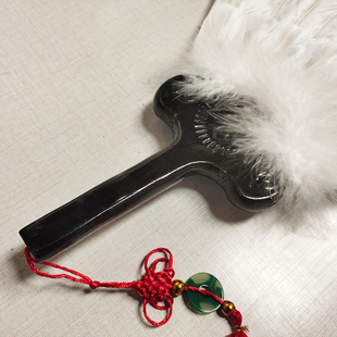 纯白色三层扇子纯手工艺扇羽毛扇孔明扇L鹅毛扇羽毛扇诸葛亮扇子