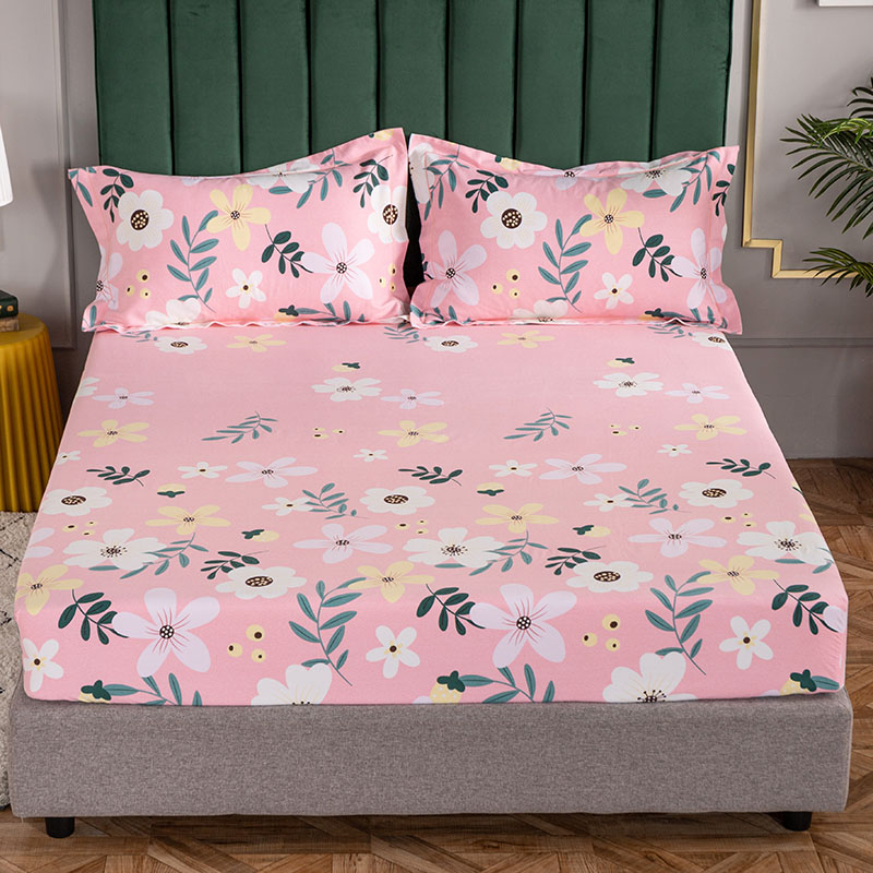 全棉加厚磨毛床笠单件纯棉宿舍单人1.2m1.L5米床罩防滑双人1.8m床