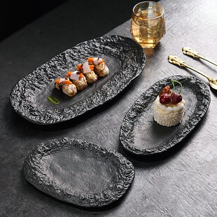 高级感椭圆鱼盘陶瓷家用盘子新y款创意摆盘西式酒店专用商用蒸鱼