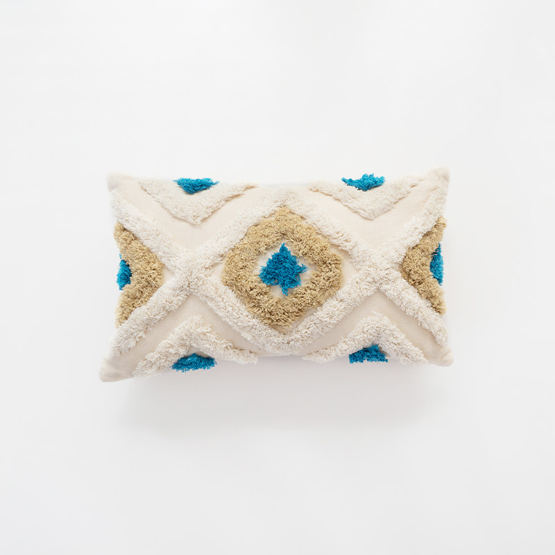 摩洛哥酒店床头装饰簇绒客t厅沙发抱枕套45x45民宿靠垫靠背垫方枕