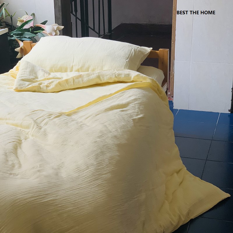 日单童装面料 新疆棉 全棉色织双层E皱布床上用品 枕套被套 有拼