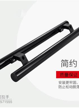 黑色圆管把手 无框玻璃门拉手明装 肯德铝合金大拉手 可定做孔距