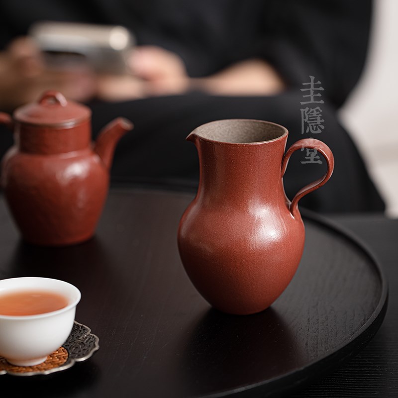 圭隐堂粉引陶瓷公道杯家用复古功夫泡I茶杯公杯分茶器匀茶杯茶海
