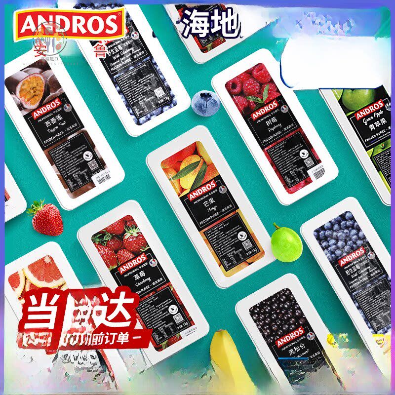 法国安德鲁果溶芒果草莓树莓西番莲蓝莓椰子荔枝果茸速冻果泥果酱图片