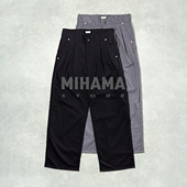 TWO TUCK SLACKS 现货JIEDA 日产人造丝混纺双褶宽松休闲西裤 25AW