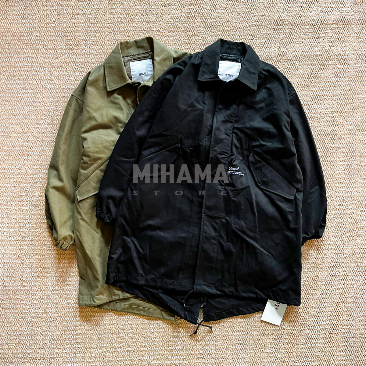 【折扣】WTAPS SMOCK / COAT COTTON SERGE 骨头鱼尾风衣夹克24FW