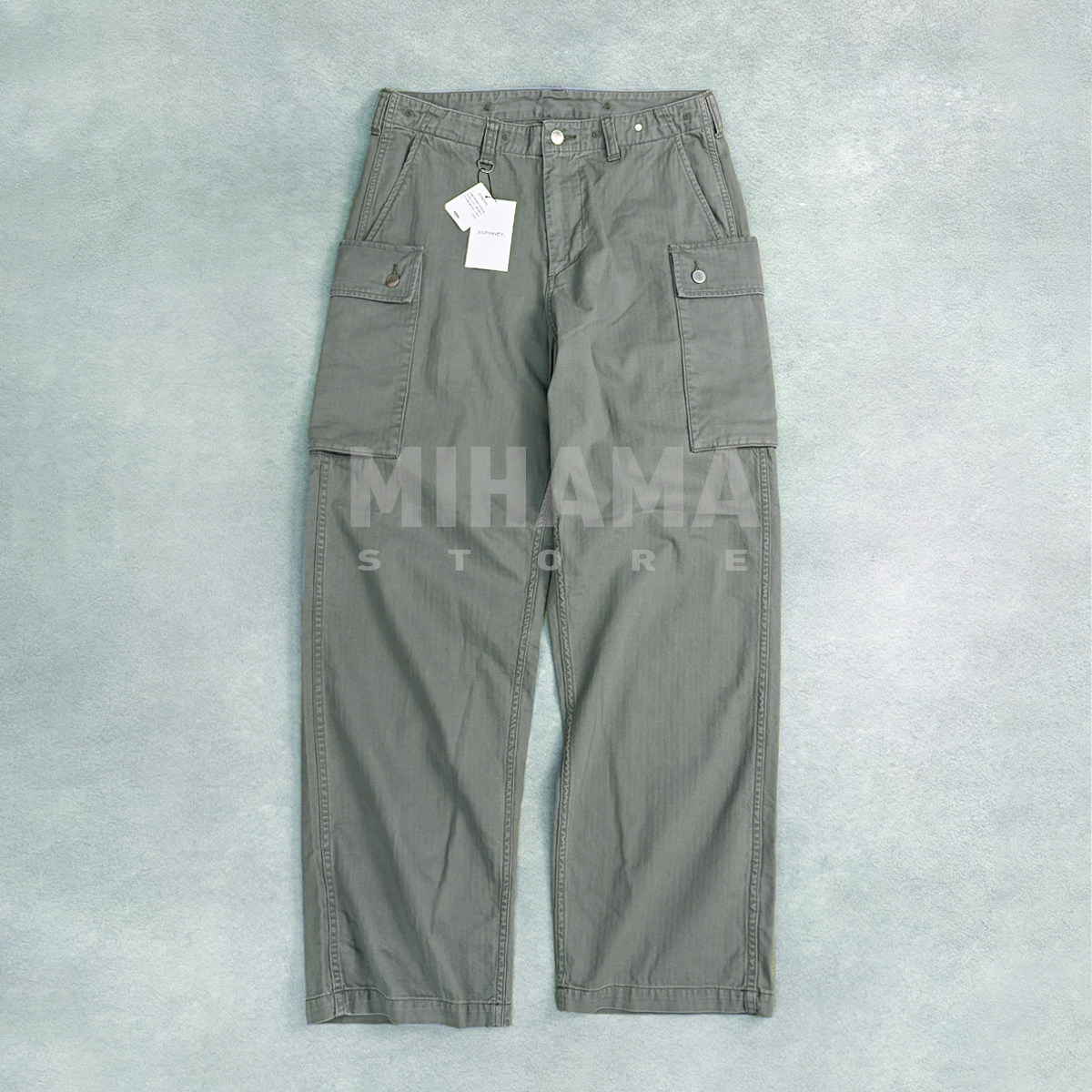 现货 SOPHNET DAMAGED MILITARY 日产复古水洗做旧休闲工装裤26AW