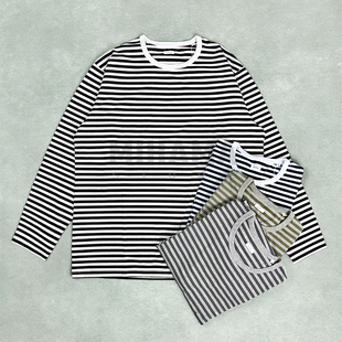 现货 NANAMICA COOLMAX Stripe Jersey Tee 条纹宽松长袖T恤26SS