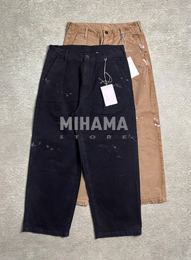 现货折扣 ANCELLM PAINT CHINO TROUSERS 日产泼墨复古休闲长裤