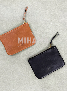 现货 MADNESS FLAT ZIPPER POUCH 牛皮革零钱小包 余文乐 25AW