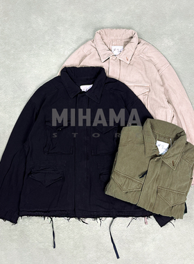 现货 ANCELLM SILK SUEDE FIELD JACKET真丝破坏四袋工装夹克25AW