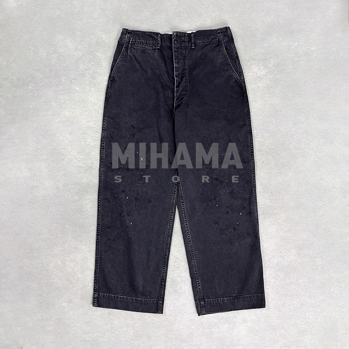 现货 BOWWOW WORK TROUSERS 复古水洗做旧泼墨工装休闲裤 26SS