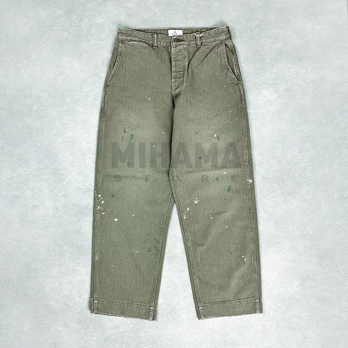 现货 HERILL USMC HBT 日产人字纹复古泼墨水洗休闲工装长裤 26SS