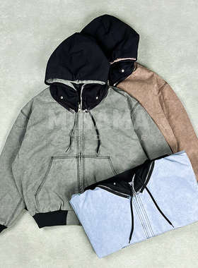 现货 N.HOOLYWOOD HOODIE BLOUSON 日产加棉水洗连帽工装夹克25AW