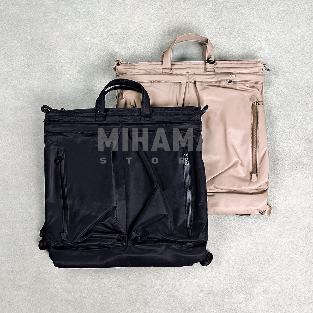 现货 F/CE. RECYCLE TWILL 3WAY HELMET尼龙多功能斜跨单肩双肩包